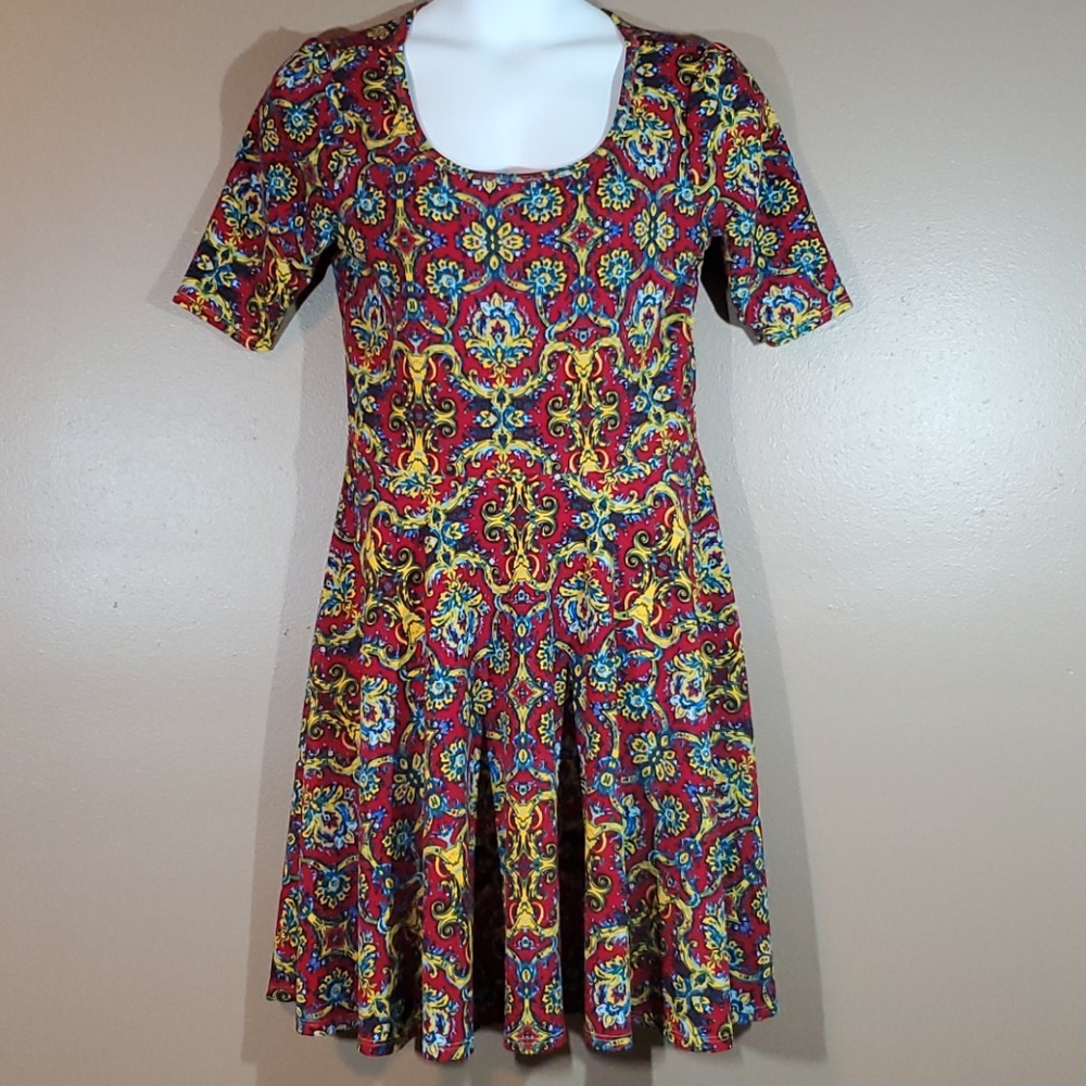 Red LulaRoe Nicole dress xl